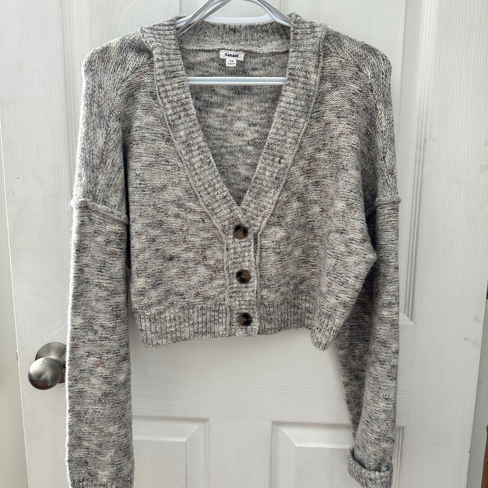 Garage Heathered Gray Women's Cardigan